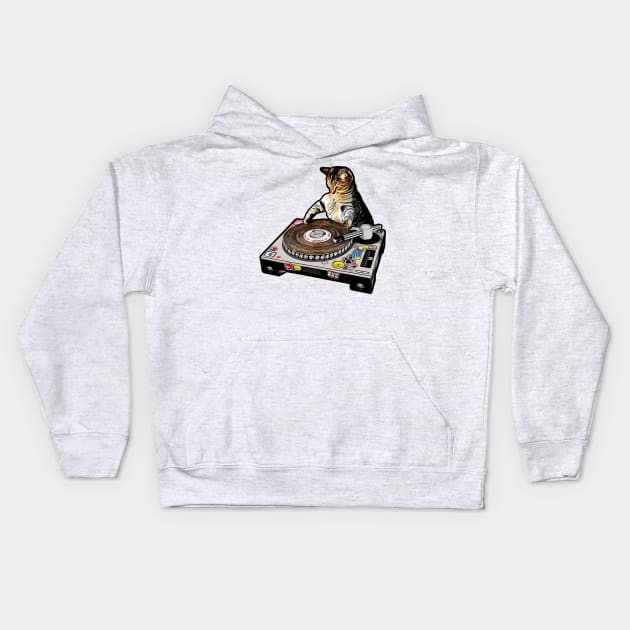 DJ Cat Scratch Kids Hoodie by Gamers Gear